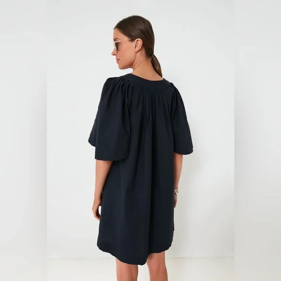 Tuckernuck Pomander Place Deep Navy Finley Flutter Sleeve Dress - Picture 4 of 8